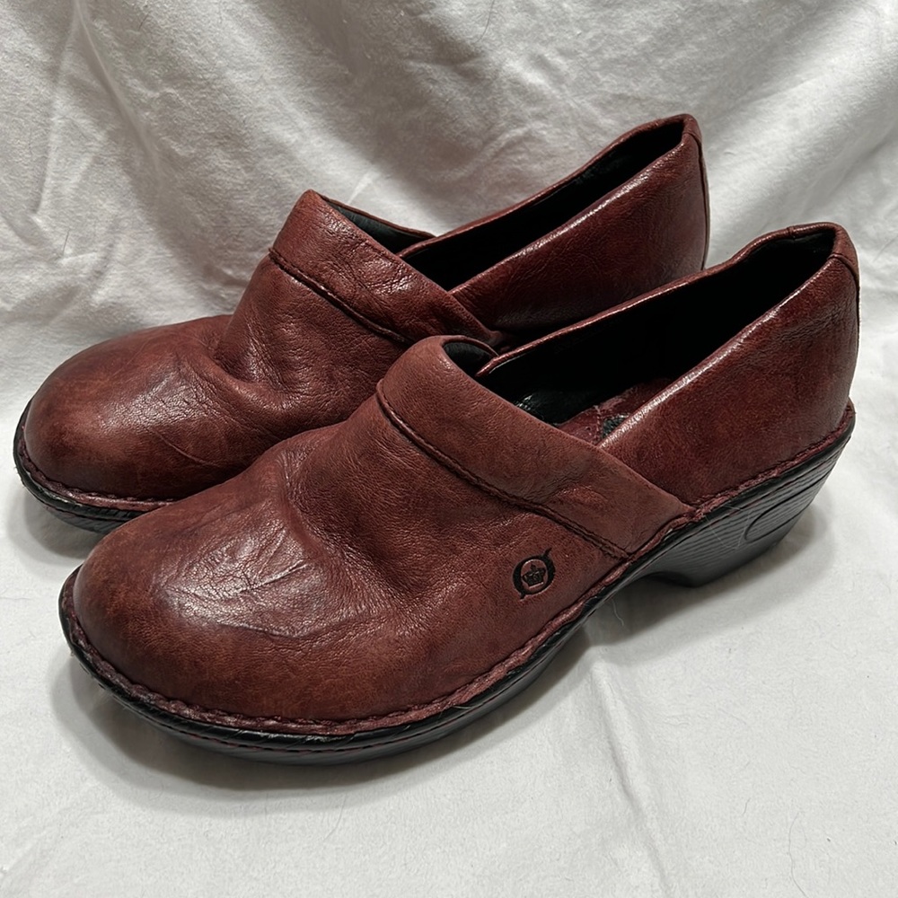 Born Leather Clogs size 9